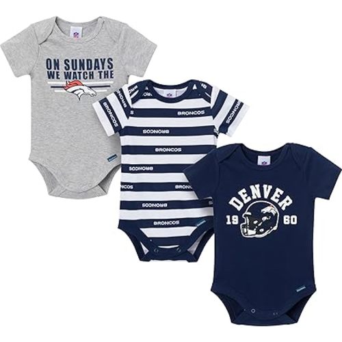 Gerber NFL baby-boys Nfl 3-pack Onesie Bodysuit