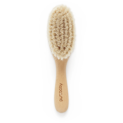 Purebaby Goat Hair Brush w box - NATURAL - Purebaby