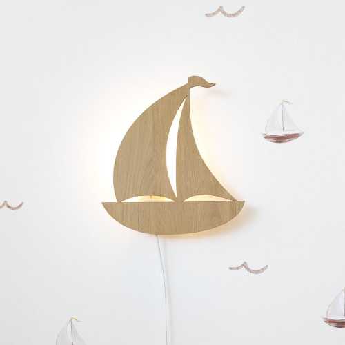 Boat night lamp kids, wooden night lamp, Boho theme decor, kids Night Light, kids Birthday Gift, Kids Lamp, Nursery decor