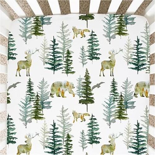 Buttery Soft Rayon Baby Crib Sheets Girl and Boy - Infant Shower Gift - Standard Crib Sheets - Fitted & Breathable Crib Mattress Sheet - Toddler Sheet 52 x 28 x 7 inches