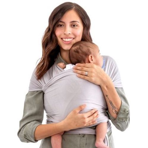 WeeSprout Baby Wraps Carrier - Child Sling for Newborn and Infant - One Size Fits All - Pebble Grey