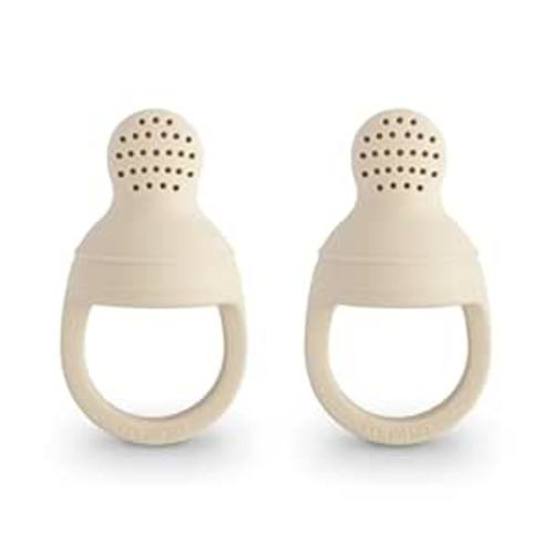 mushie Silicone Baby Fresh Fruit & Food Feeder Pacifier | 6 Months+ (Shifting Sand)