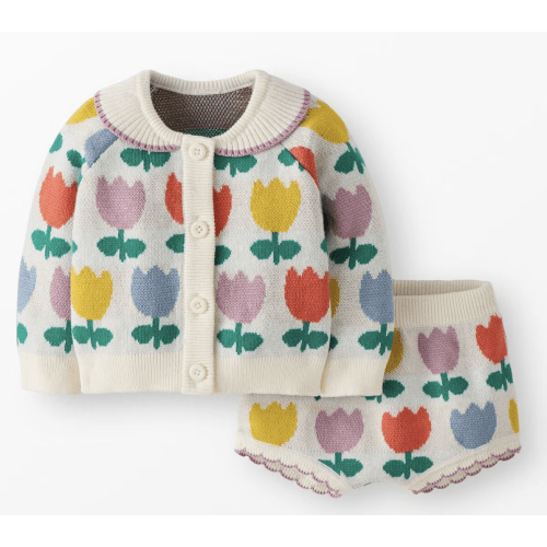 Baby Cardigan Sweater & Bloomers Set