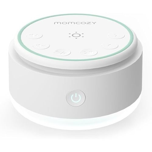 Momcozy Sound Machine for Baby | Portable White Noise Sound Machine for Sleep Rechargeable | 20 Sleep Sounds White Noise Machine with Nursery Night Light | Travel Sleep Sound Machine Battery Based