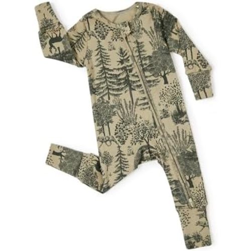 PATPAT Baby Clothes with Premium Soft Wool, Footie Pajama for Baby Boy Girl, Tencel Lyocell Romper Sleeper with 2-Way Zipper