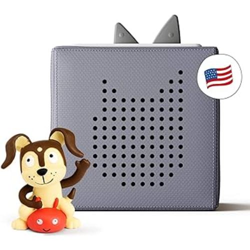 Toniebox Audio Player Starter Set with Playtime Puppy - Listen, Learn, and Play with One Huggable Little Box - Gray