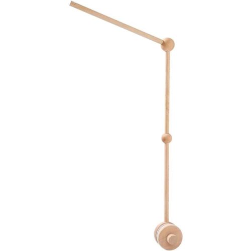 PandaEar Baby Crib Mobile Arm, Beech Wooden Mobile Holder with Anti-Slip Attachment, Baby Mobile Hanger for Crib Nursery Décor Accessories