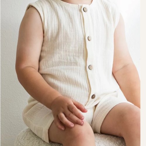 Muslin Romper - Ecru