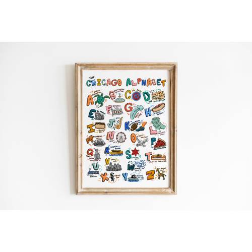 Chicago Alphabet Illustration Art Print