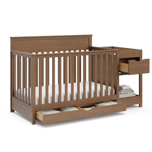 Graco Shiloh Convertible Baby Crib and Changer, Hazelnut