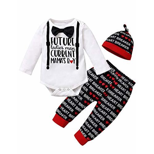 Shalofer Baby Boys Cute Festival Bodysuit Baby Gentleman Outfit with Hat