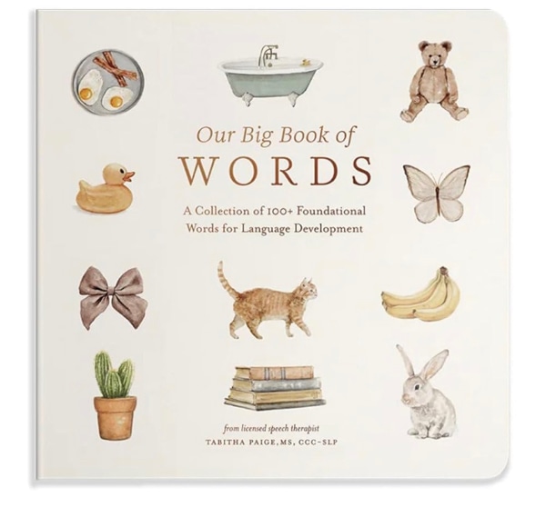Our Big Book of First Words: A Collection of 100+ Foundational Words for Language Development (Tabitha Paige Children's Book Series)