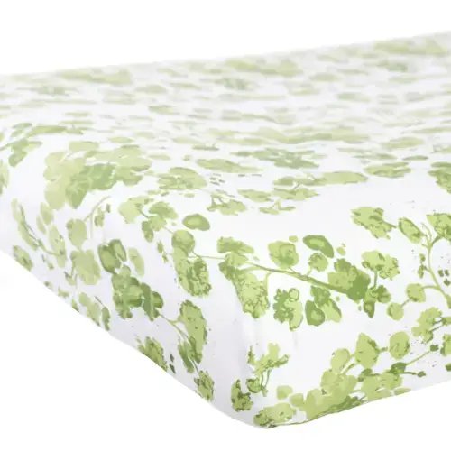 Ouisie Green Crib Sheet