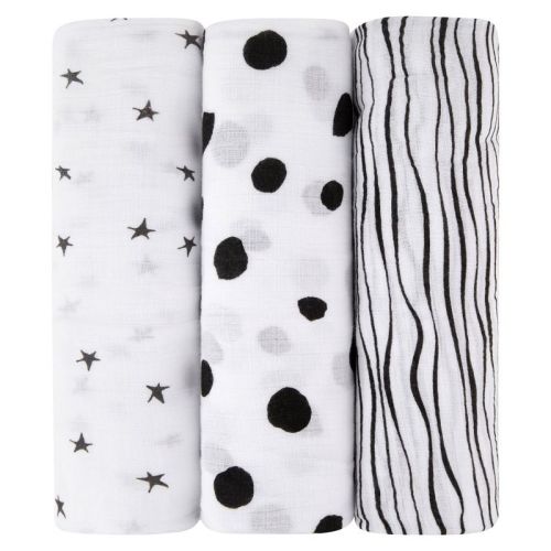 Ely's & Co. Cotton Muslin Swaddle Blanket 3 Pack
