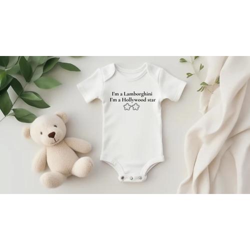 I'm a Lamborgini, Im a Hollywood Star Baby Outfit Sitcom Baby Onesie, Baby Outfit, Baby Bodysuit, Baby Gift, Baby Shower Gift