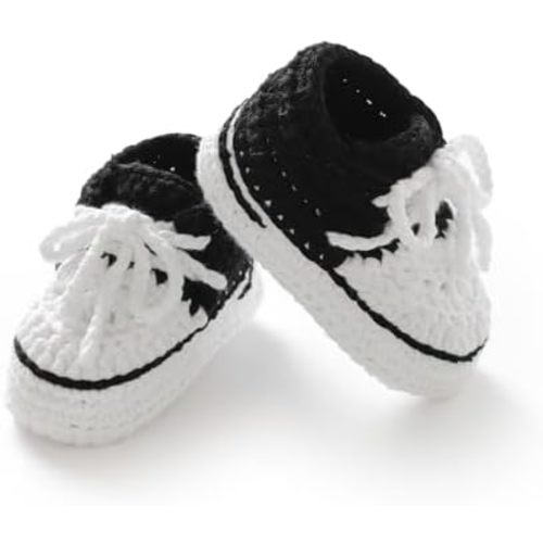 mimixiong Baby Booties Crochet Hand Knitting Shoes for Infant Sneakerheads Soft Booties for Newborn Boys and Girls Gift