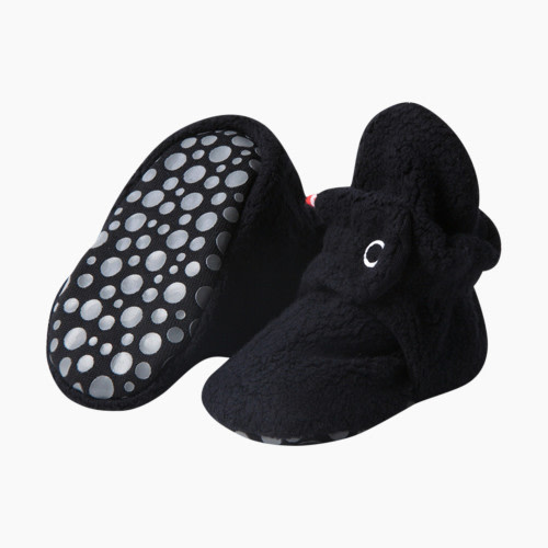 Zutano Cozie Fleece Bootie - Black, 12 M