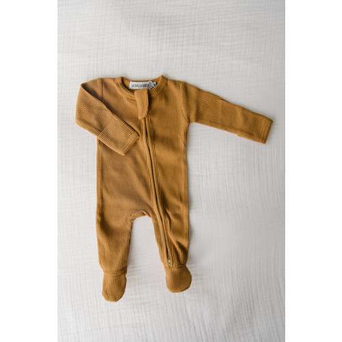 Organic Waffle Knit Footie – Bella Berry Designs