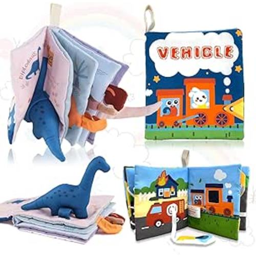 Amazon.com: Richgv Soft Baby Books 0-3-6-12 Months,2 Packs Interactive 3D Baby Cloth Books, Newborn Toys Gifts, Touch and Feel Crinkle Books, My First Fabric Quiet Book Fabric Quiet Book : Toys & Games