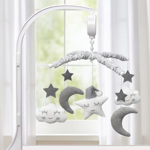 4Baby Musical Mobile Set Moon & Stars Grey