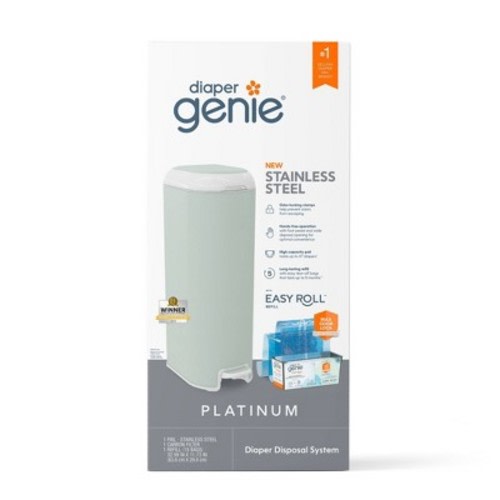 Diaper Genie Platinum Pail, Color: Green