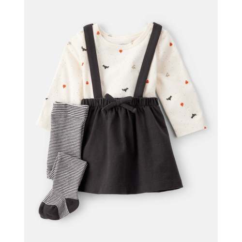 Baby 3-Piece Halloween Tee & Jumper Set - Size 3 Months