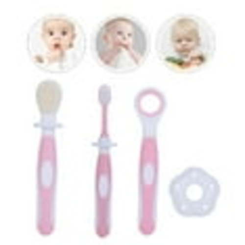 Infant Tooth Brush Tongue Cleaner Baby Toothbrush Toothbrushes Cleaning Child for Kids Deciduous Teeth Pink