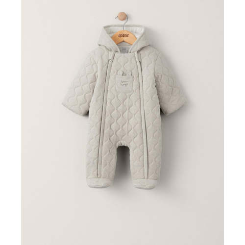 Bear Hugs Quilted Jersey Pramsuit - Sand