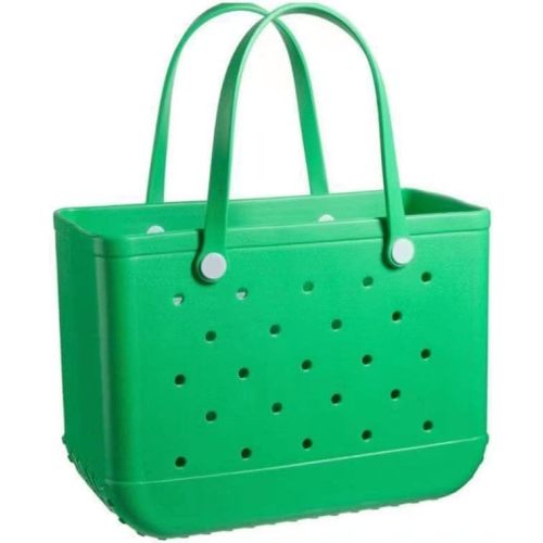 EVA Waterproof Beach Tote, Rubber Travel Bags Sandproof Large Size Handbag for Sports Gym Travel Market Outdoor