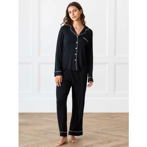 Women's Bamboo Stretch-Knit Long Sleeve Pajama Set | Cozy Earth