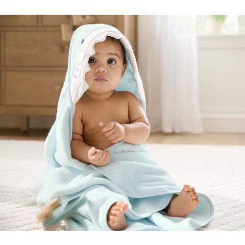 Super Soft Shark Baby Hooded Towel & Washcloth Set