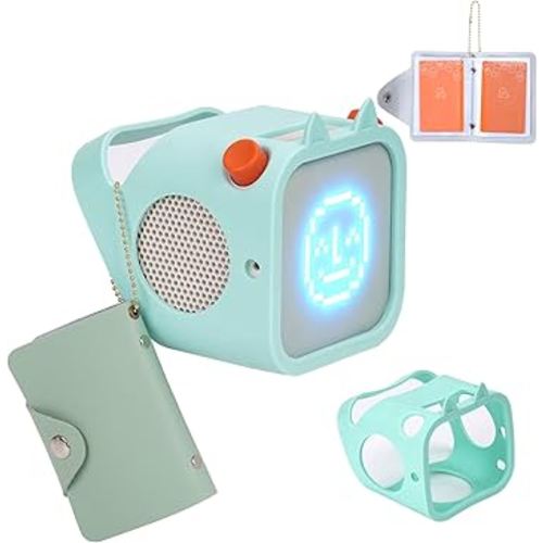 Silicone Case Compatible with Yoto Player (3rd Gen.) – Kids Bluetooth Audio Speaker, Kids Player Protective Cover and Card Holder for Yoto Card Hold Up to 20 Cards (Green)