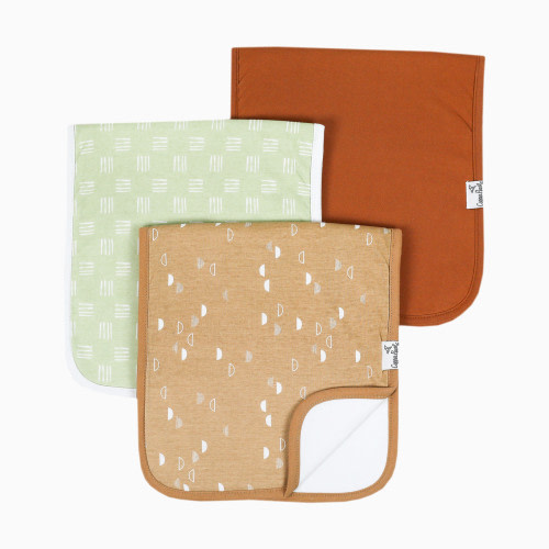 Copper Pearl Printed Burp Cloth Set - Atlas