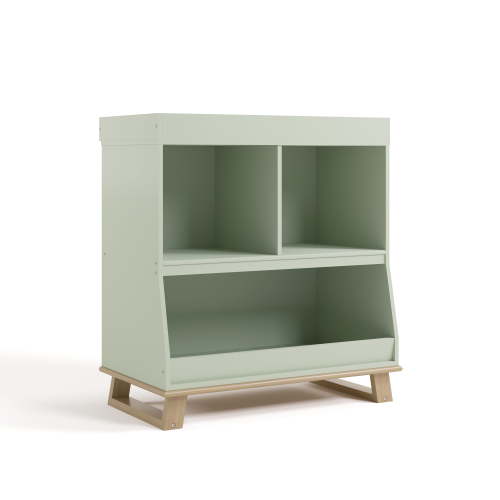 Storkcraft Modern Convertible Changing Table, Sage with Driftwood