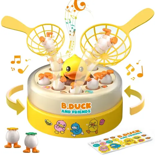 B.Duck Catching Music Games for Kids Family Bounce Catch Duck Pop Up Board Games Toddlers Preschool Toys Birthday Gifts Age 3-5 4-8 5-7