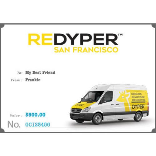 Gift certificate :: REDYPER Compostable Diaper Service | San Francisco Bay Area