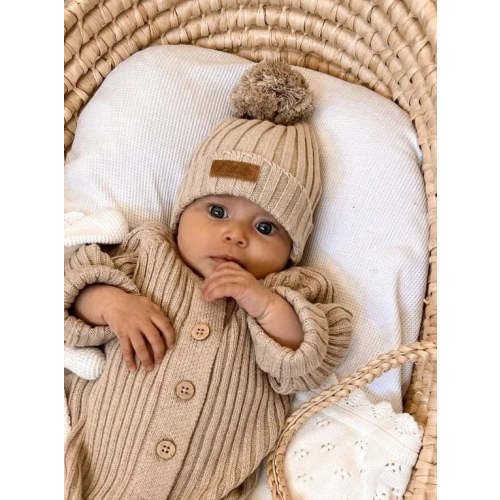 Little B's Ribbed Beanie - Oak