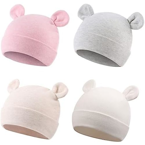JANGANNSA Cotton Newborn Baby Boys Hat Cute Infant Toddler Baby Beanie for Girls Newborn Hospital Hat Spring Autumn