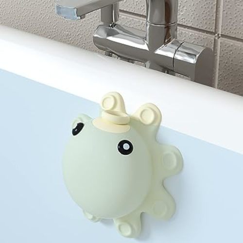 Bathtub Overflow Drain Cover Tub - tub Overflow Drain Cover, Soak Bath Overflow Drain Cover, Bathroom Spa Accessories, Adds Inches of Water for Deeper Bath (Silicone, White)