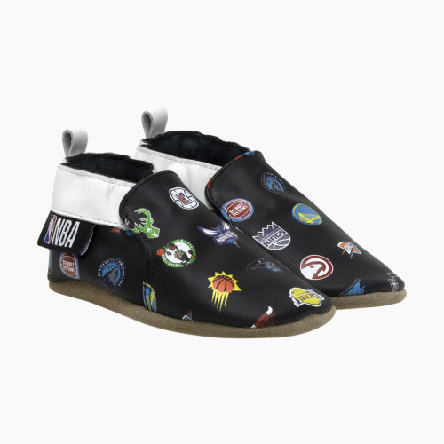 Robeez All Basketball Logo Shoes - Black, 6-12 M