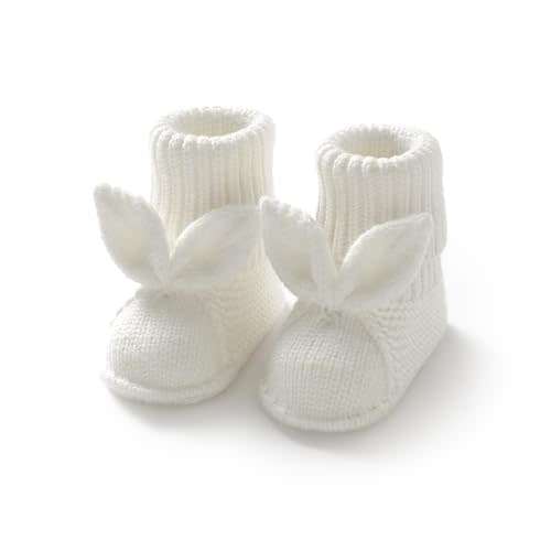 Wugugu Baby Booties Newborn First Walkers Soft Knit Boots Warm Knitted Crib Shoes for Boy Girl Crochet Infant Sock