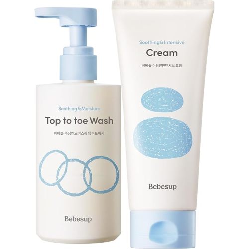 BEBESUP All-in-One Baby Essentials Kit – Head to Toe Wash & Baby Cream Set for Newborns to Kids