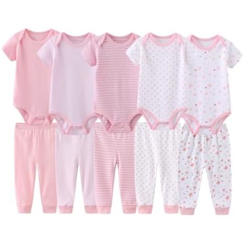 Unisex Baby Boy Girl Pants Sets 10 pack Cotton Casual New born Clothes Comfort Infant Outfit