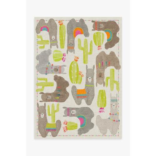 Llama Fun Natural Rug | Ruggable