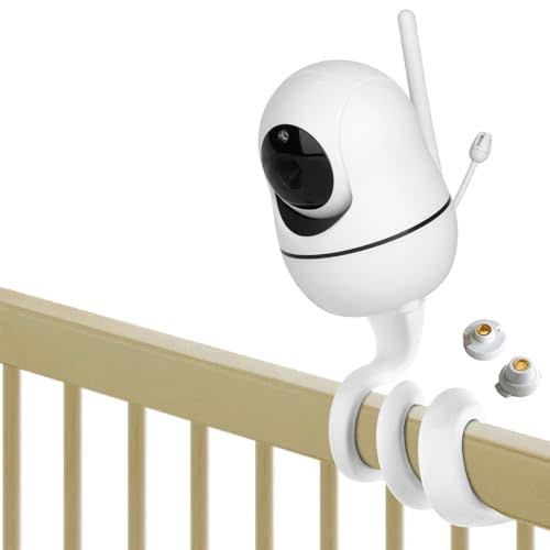 iTODOS Baby Monitor Mount for HelloBaby HB65/HB66/HB248,ANMEATE SM935E Baby Monitor Camera, Versatile Twist Mount Without Tools or Wall Damage