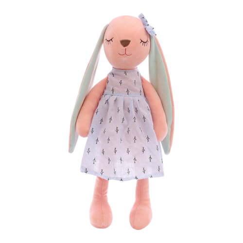 VANLOFE 13.7" Bunny Stuffed Animals for Baby,Plush Toy Doll -Wearing Dress,Long Ears Cute Rabbit Doll Dress Up for 3,4,5 Year Old Girl - Gift for Birthday