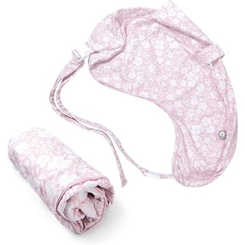 Boppy Uplift Nursing Pillow Cover, Pink Frost Floral, Single Cover, Easy-On Slipcover with Soft 100% Polyester Microfiber Fabric for The Uplift Nursing Pillow Designed to Help Reduce Spit-Ups