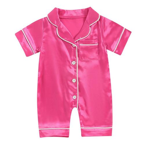 Newborn Baby Girl Boy Silk Pajamas Rompers Button Down Short - TikTok Shop