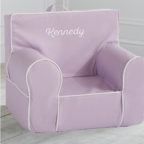 Anywhere Chair®, Lavender Twill with White Piping