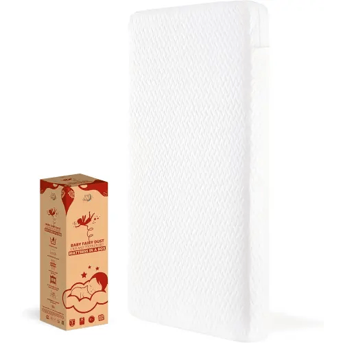 Dream On Me Baby Mattress, Greenguard Gold & JPMA Certified Crib Mattress, Fits All Standard Cribs & Toddler Beds, Waterproof Sleep Surface and Machine Washable Outer Cover